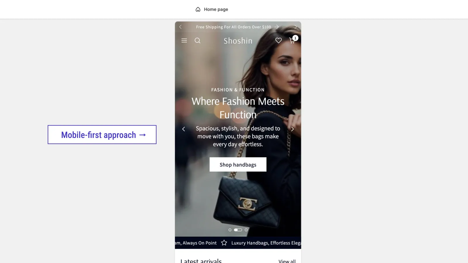 Shoshin theme - Mobile-first approach